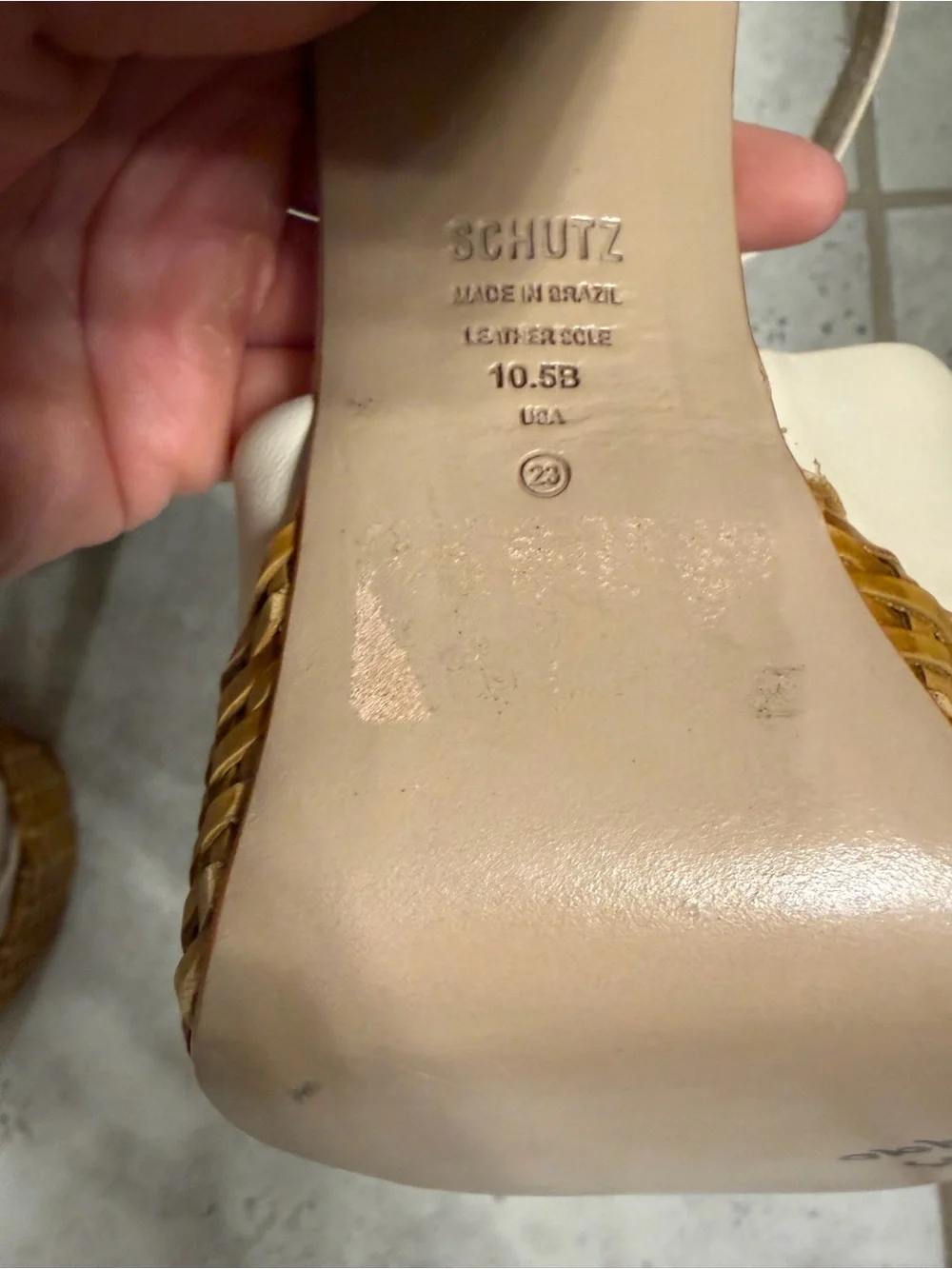 Schutz |Keefa Resort Straw Beige Woven Platform Sandal with Ankle Strap|Sz 10.5